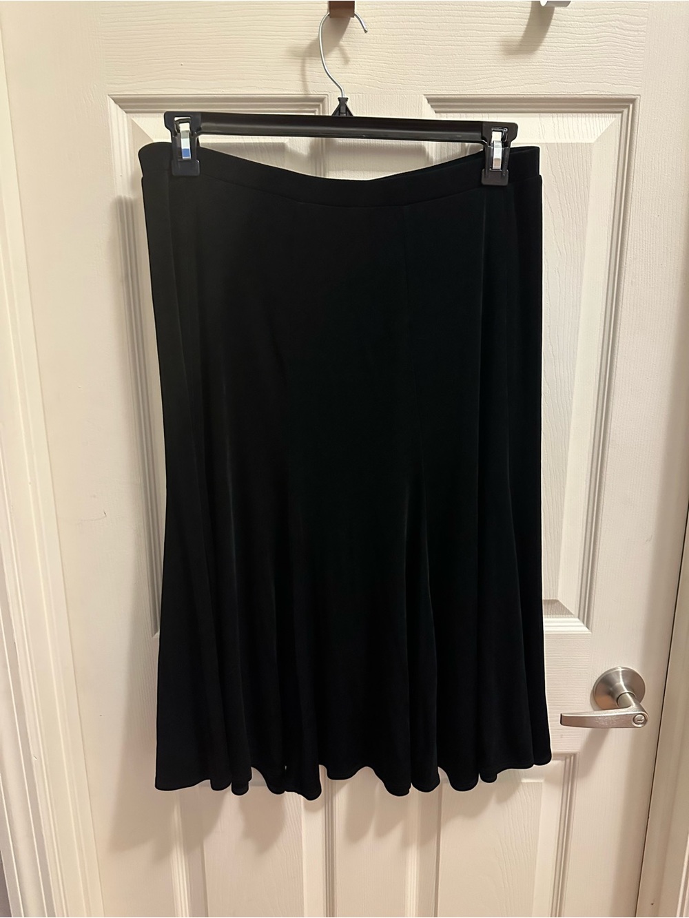 Chico's Black Flared Midi Skirt
